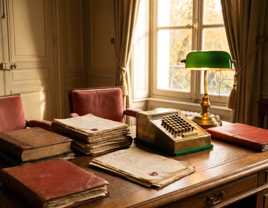 Documents de retraite et calculatrice